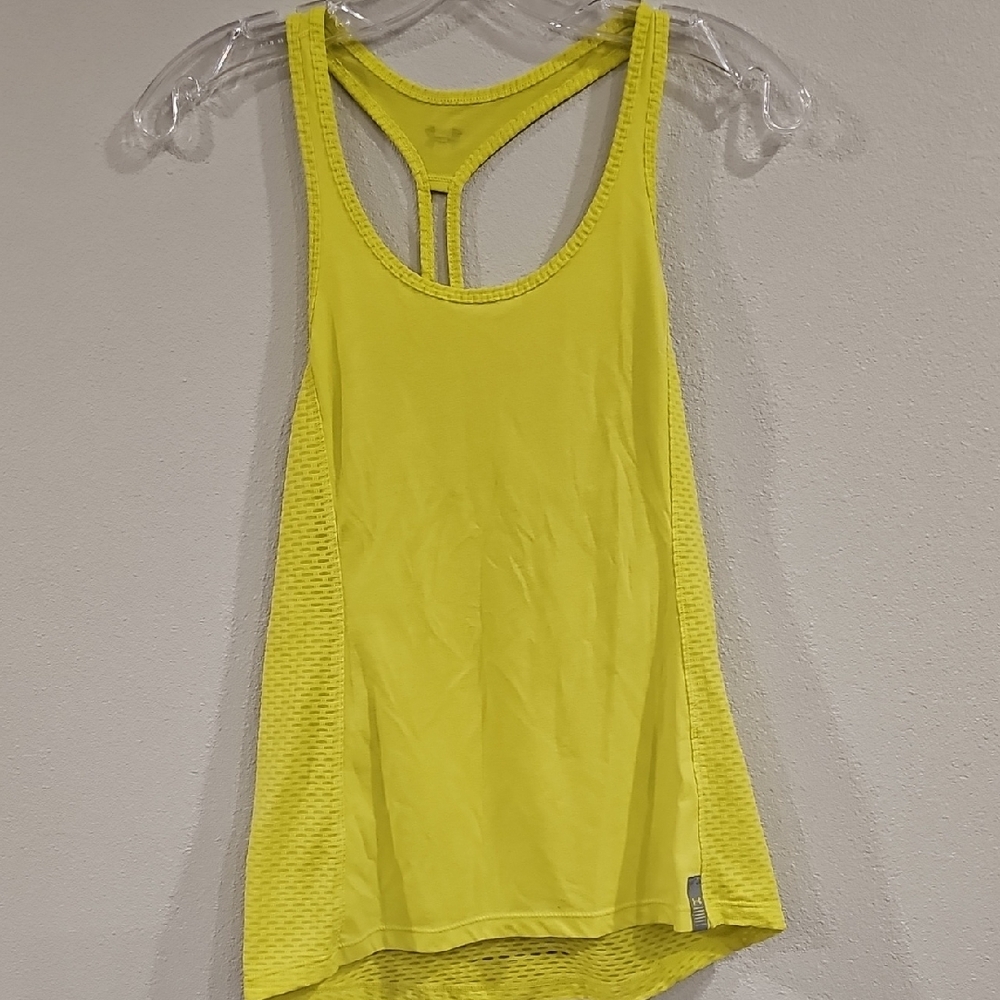 Under Armour Yellow Sleeveless Tank Top